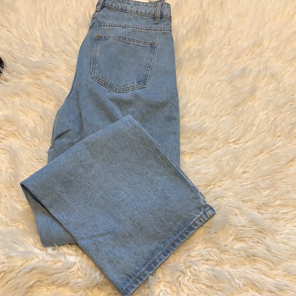 SHEIN light wash mom jeans